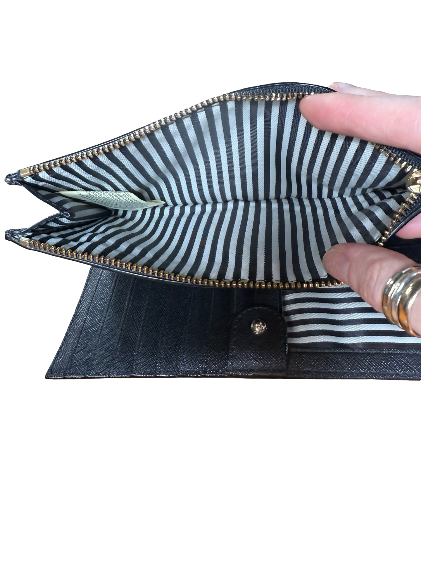 Kate Spade New York Saffiano Leather Wristlet Wallet Black detailed image 9