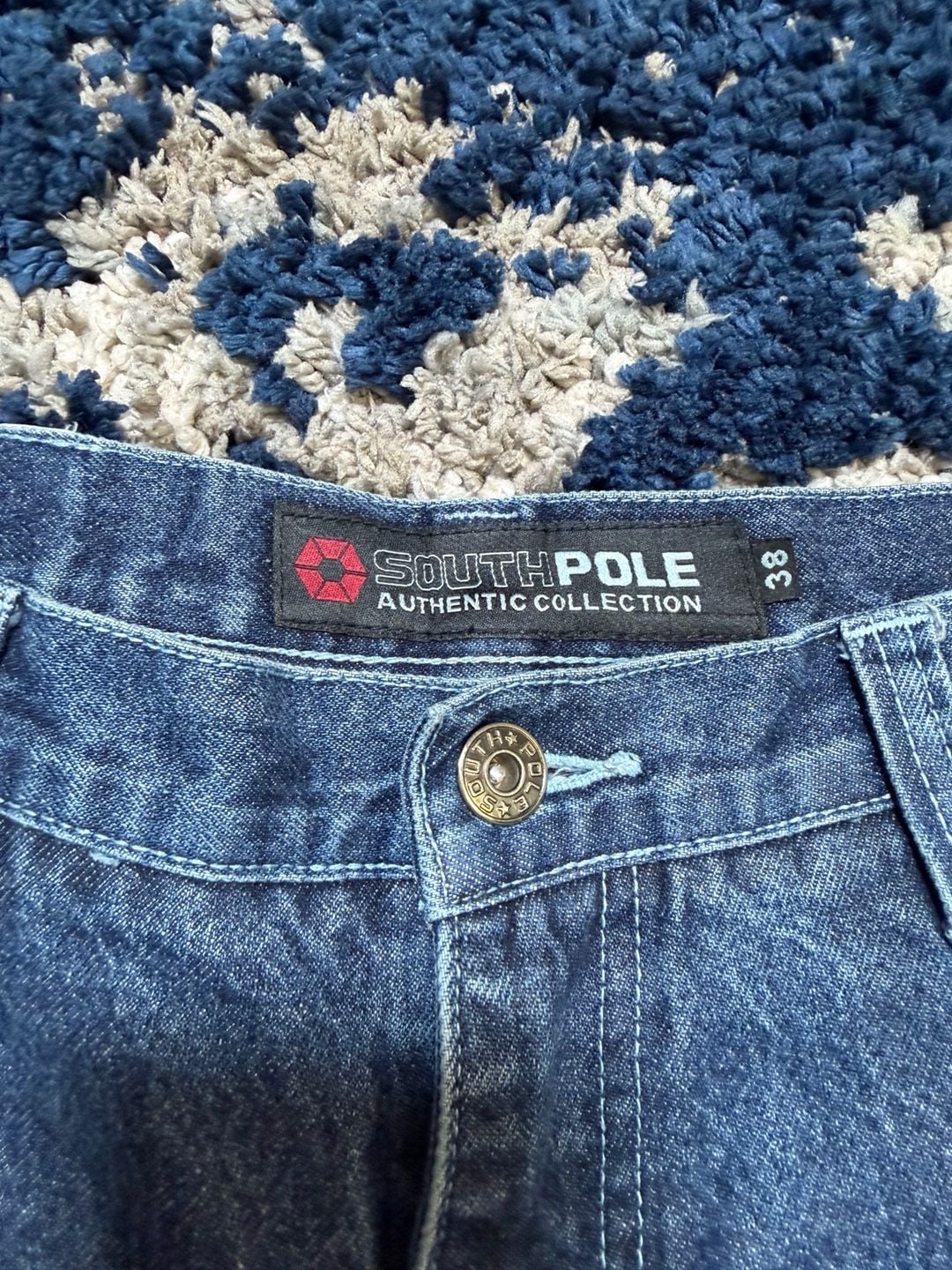 Southpole Denim Jeans Size 38 Blue Baggy Y2K Hip Hop Carpenter 5