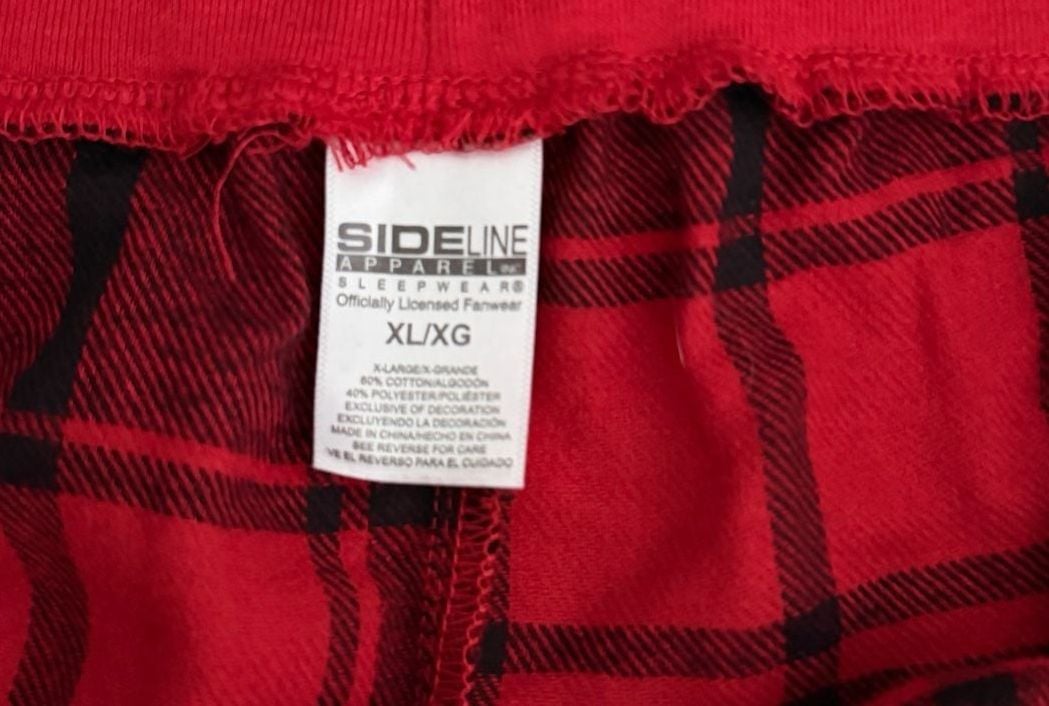 Sideline Apparel Wisconsin Badgers Sleep Pants Size XL/XG Red Plaid 3