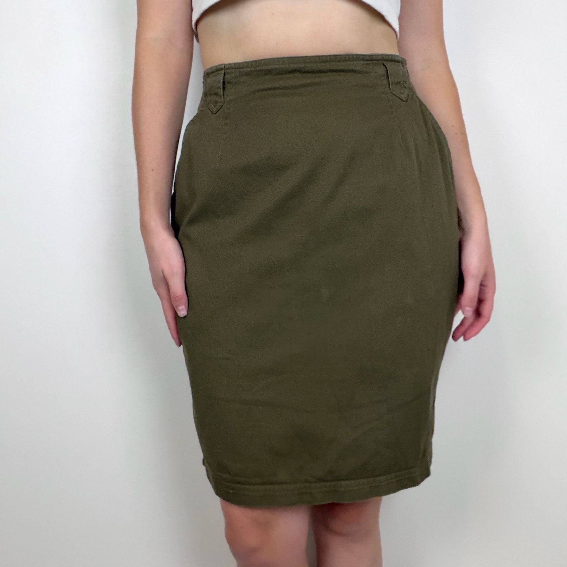 Vintage Olive Green Skirt 5
