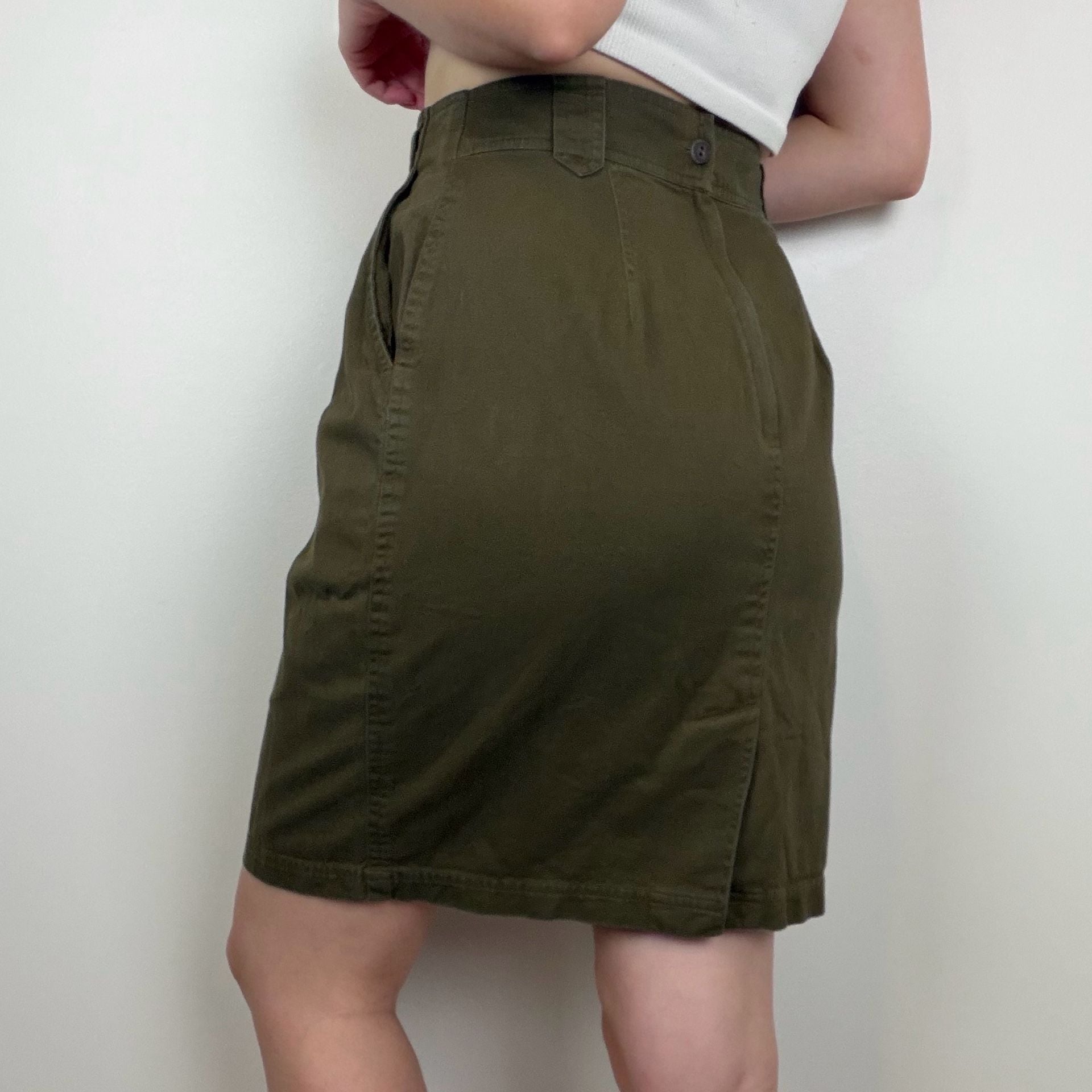 Vintage Olive Green Skirt 6
