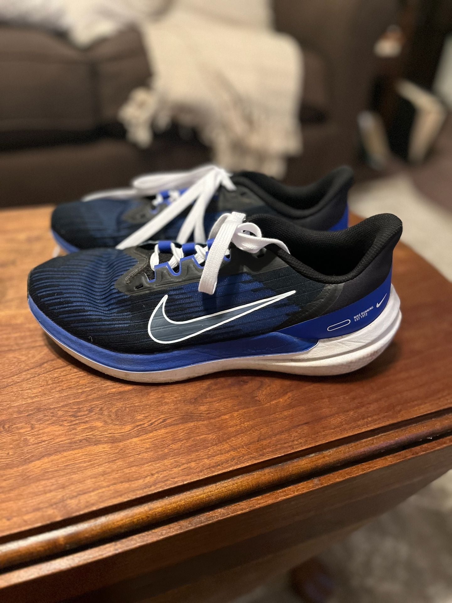 Nike Air Winflo 9 Men's Running Shoes DD6203-004 Blue Black White 2