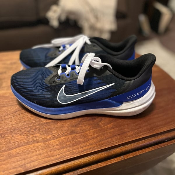 Nike Air Winflo 9 Men's Running Shoes DD6203-004 Blue Black White