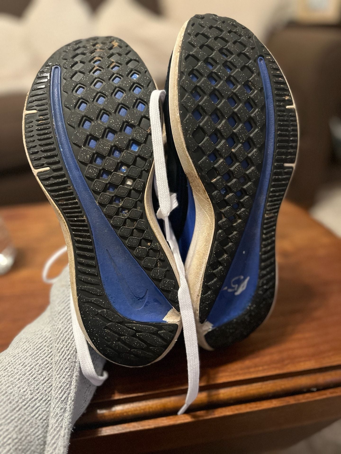 Nike Air Winflo 9 Men's Running Shoes DD6203-004 Blue Black White 6