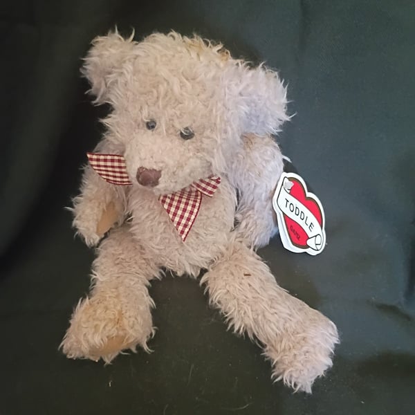 Ganz Toddle Teddy Bear Plush Red Gingham Bow