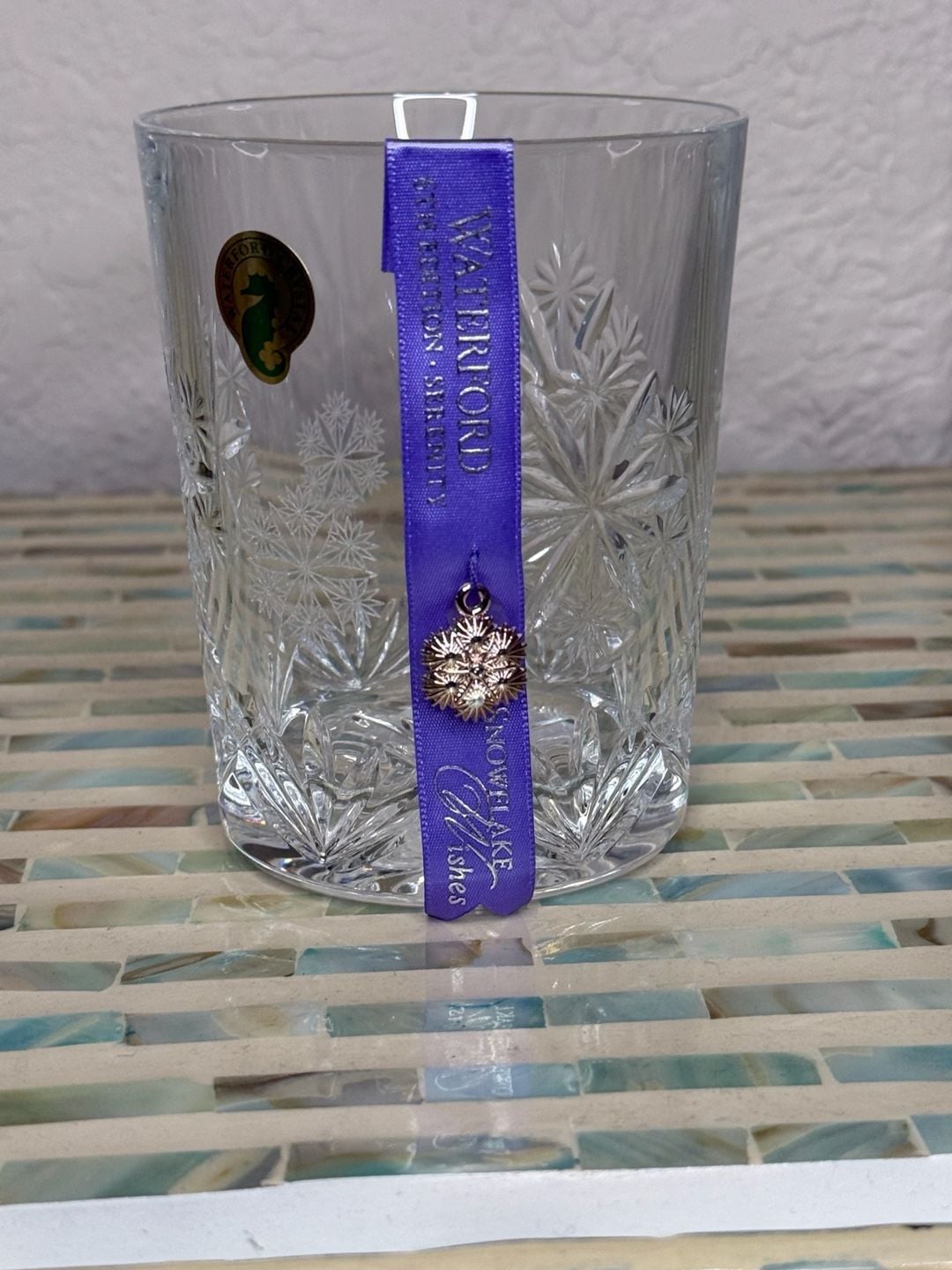 Waterford Crystal Snowflake Wishes Serenity DOF Double Old Fashioned Glass 1