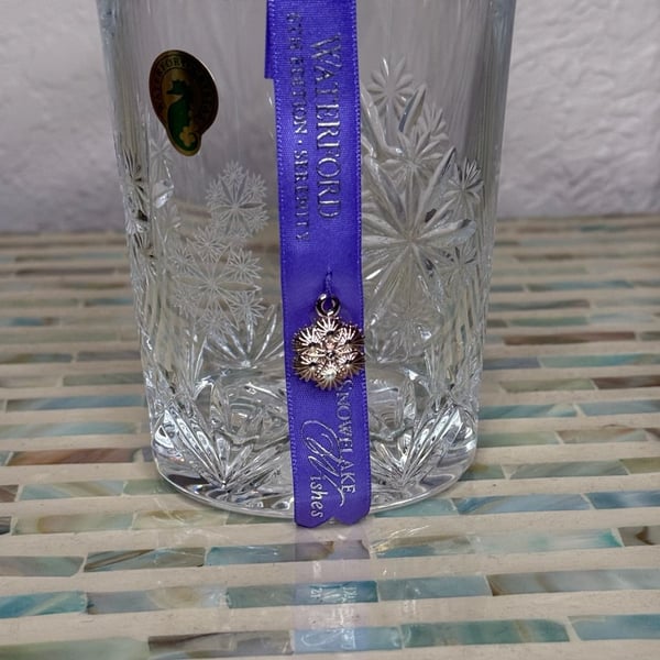 Waterford Crystal Snowflake Wishes Serenity DOF Double Old Fashioned Glass