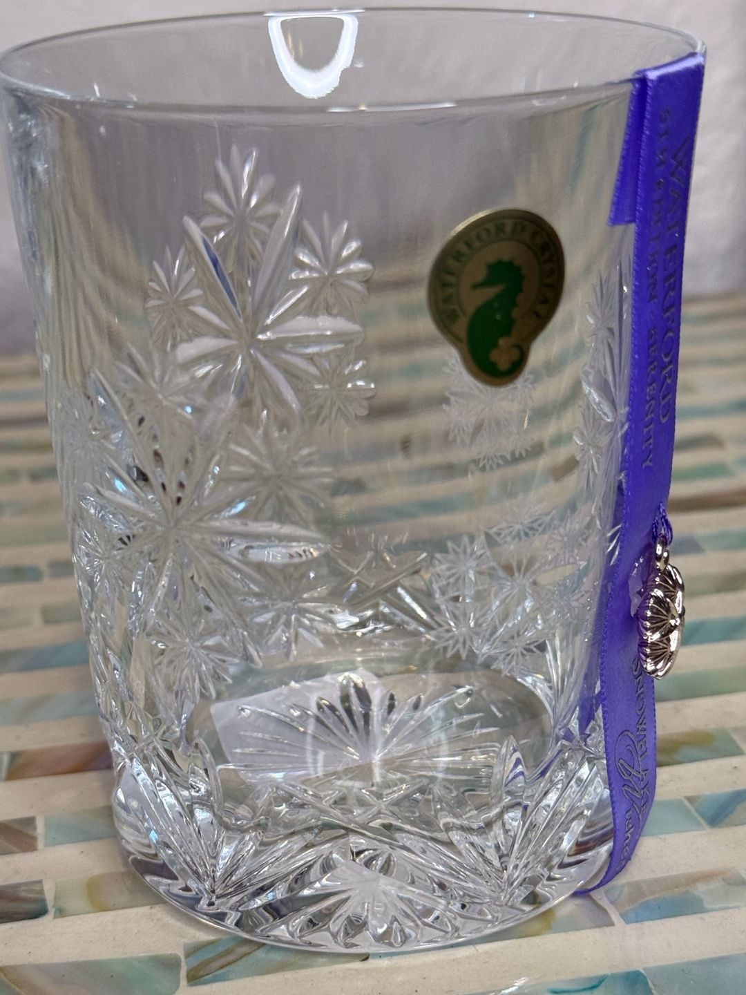 Waterford Crystal Snowflake Wishes Serenity DOF Double Old Fashioned Glass 2
