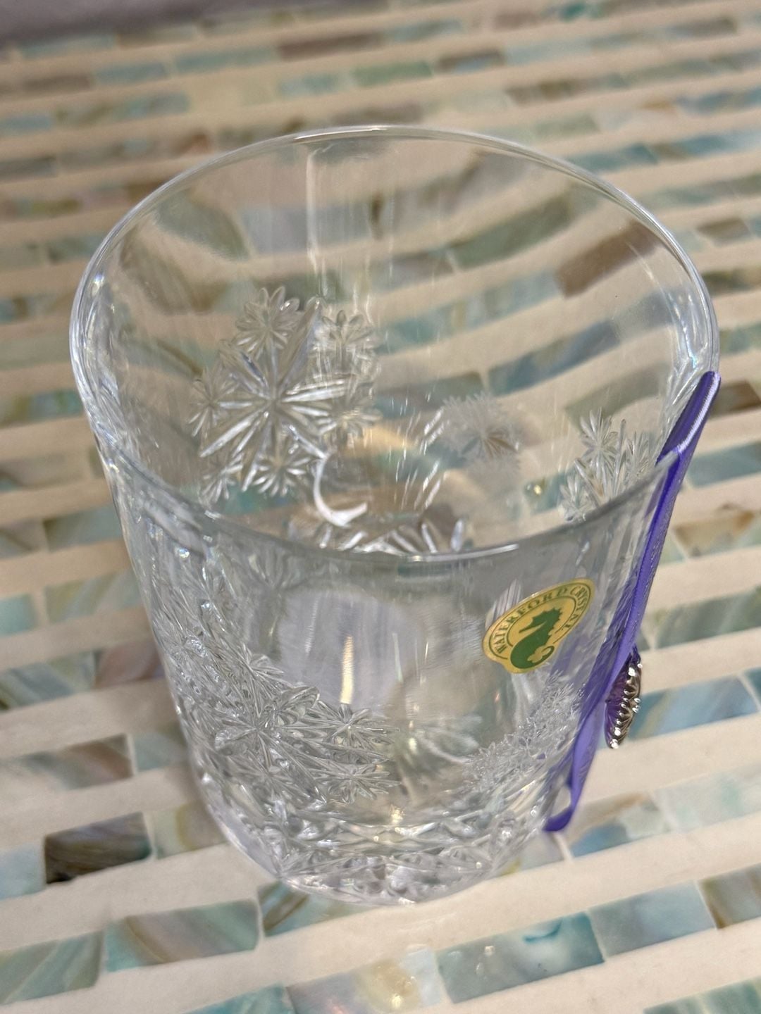 Waterford Crystal Snowflake Wishes Serenity DOF Double Old Fashioned Glass 3