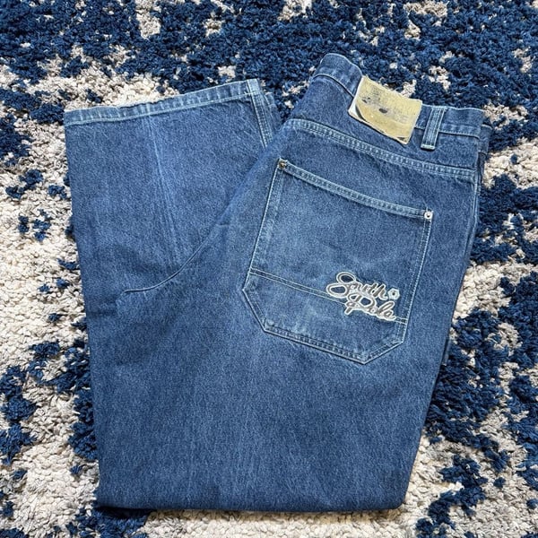 Southpole Denim Jeans Size 38 Blue Baggy Y2K Hip Hop Carpenter