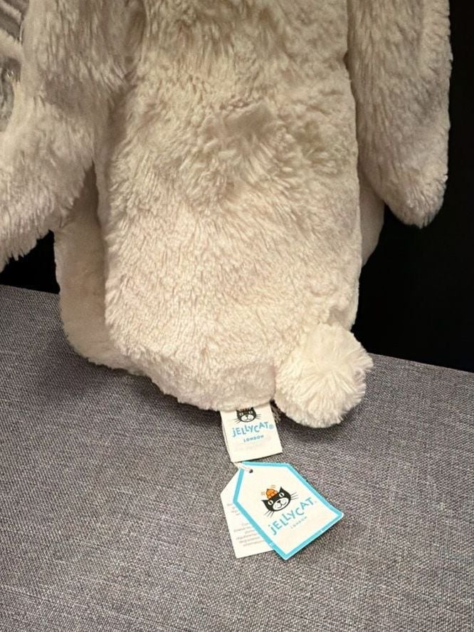 Jellycat Bashful Cream Bunny Plush Personalized Luna NWT 4