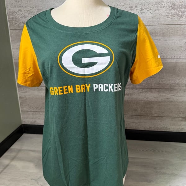 Nike Green Bay Packers T-Shirt Size M Green Gold NFL