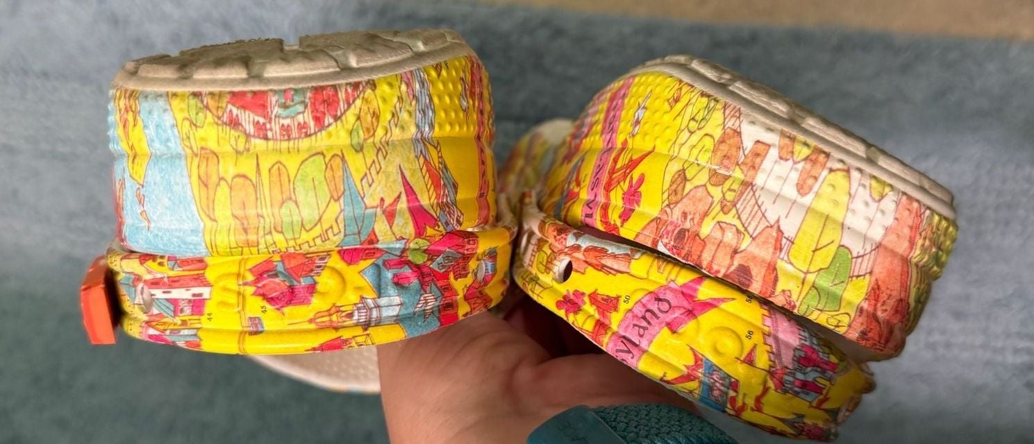 Crocs Walt Disney World Map Clogs Size M6 W8 7