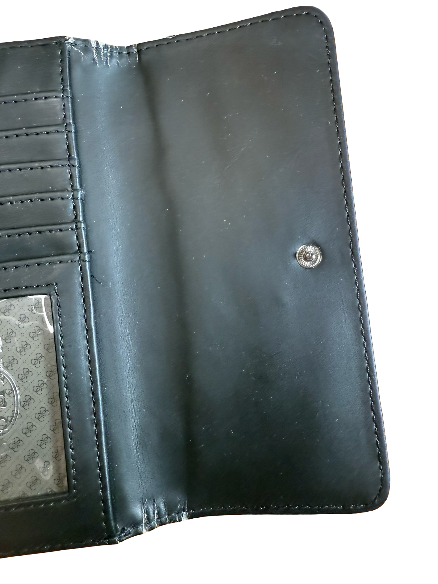 100% NEW w/Tags Guess JEANELLE SLG Medium Wallet--White 9