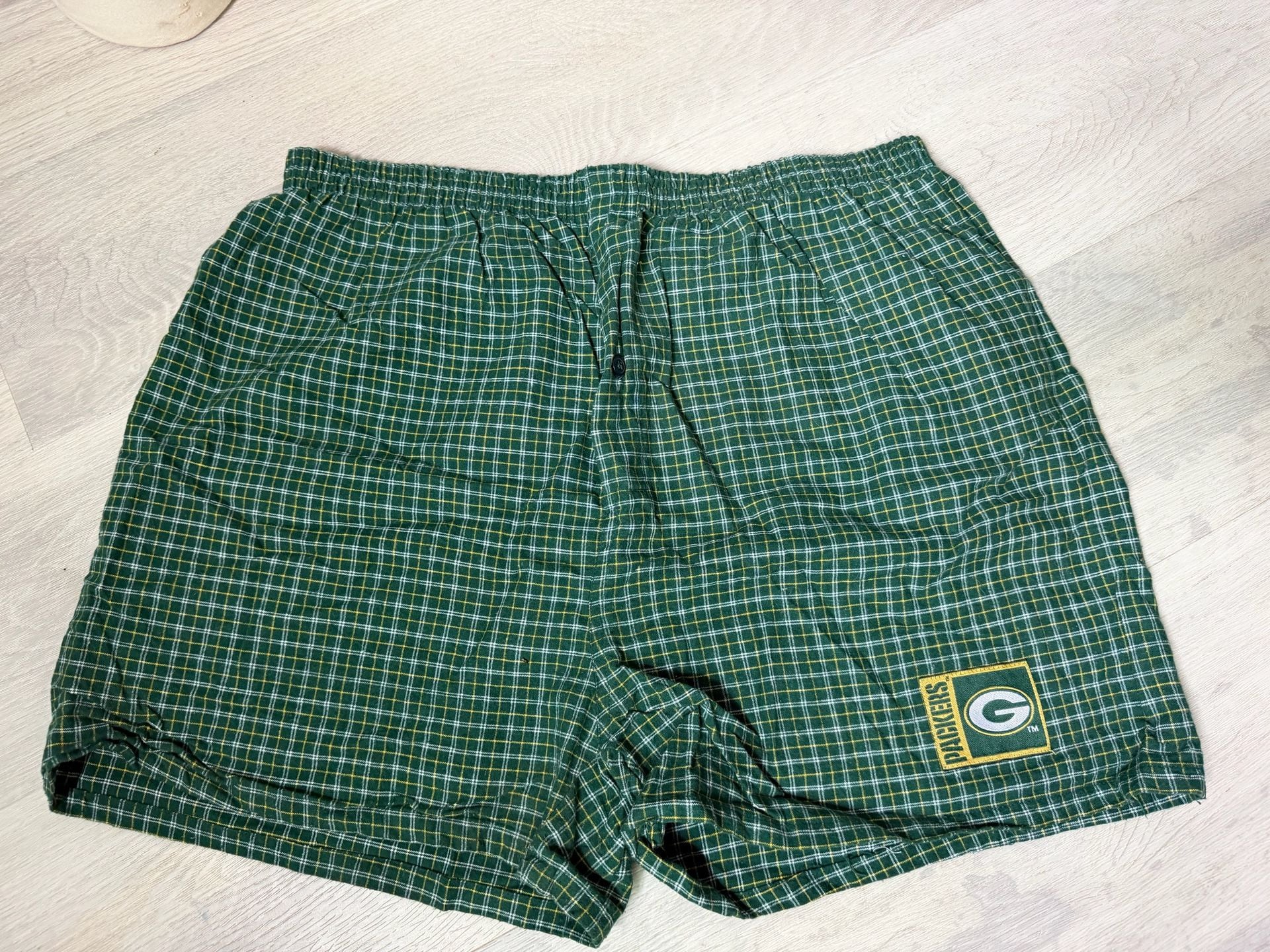 NFL Game Day Green Bay Packers Boxer Shorts Size X-Large Plaid Green 2