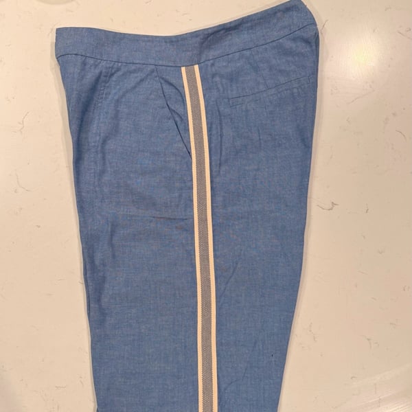 La Ligne Trousers Size 6 Blue Cotton