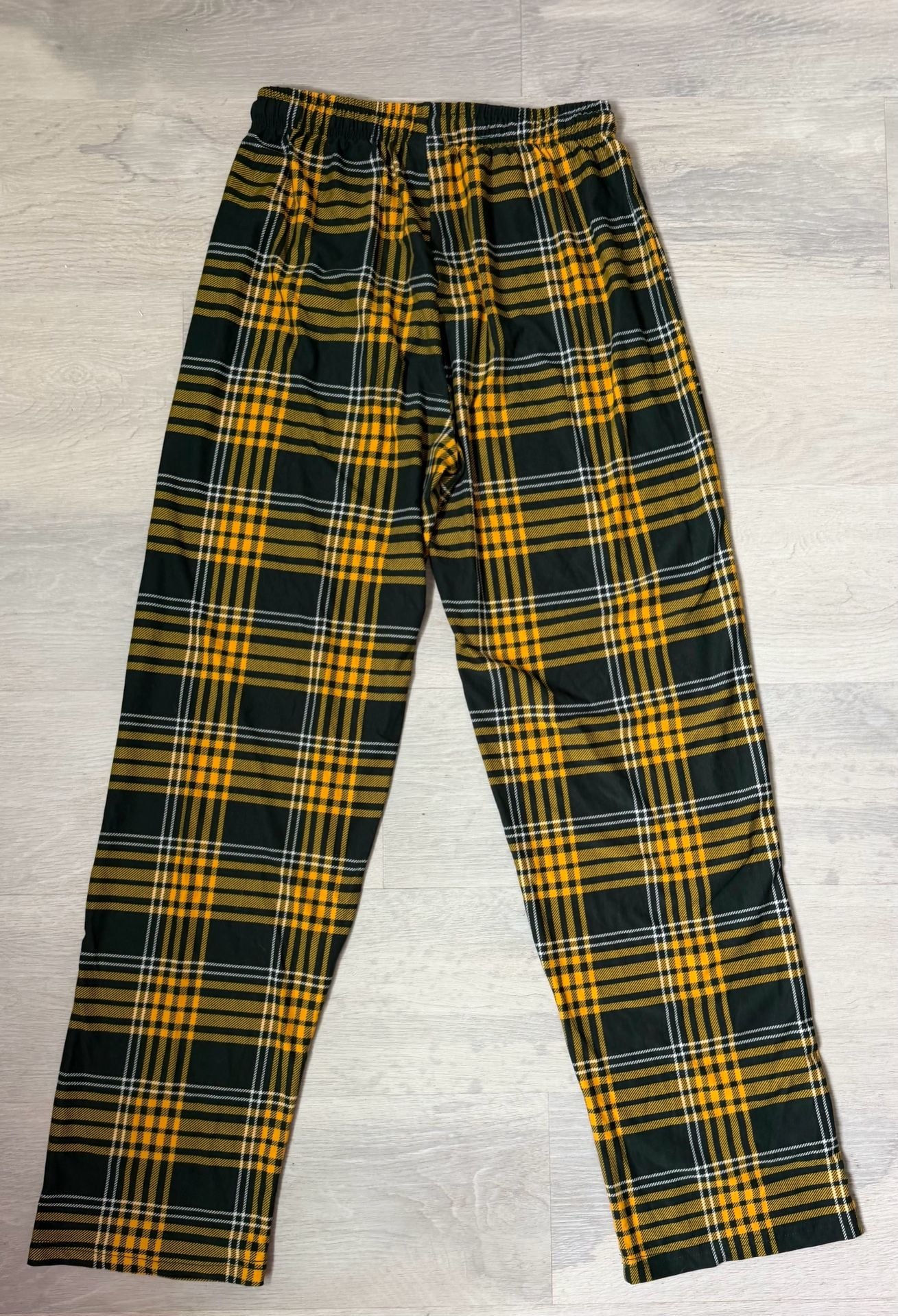 NFL Team Apparel Sleepwear Pajama Pants Size S Yellow Black Plaid 4