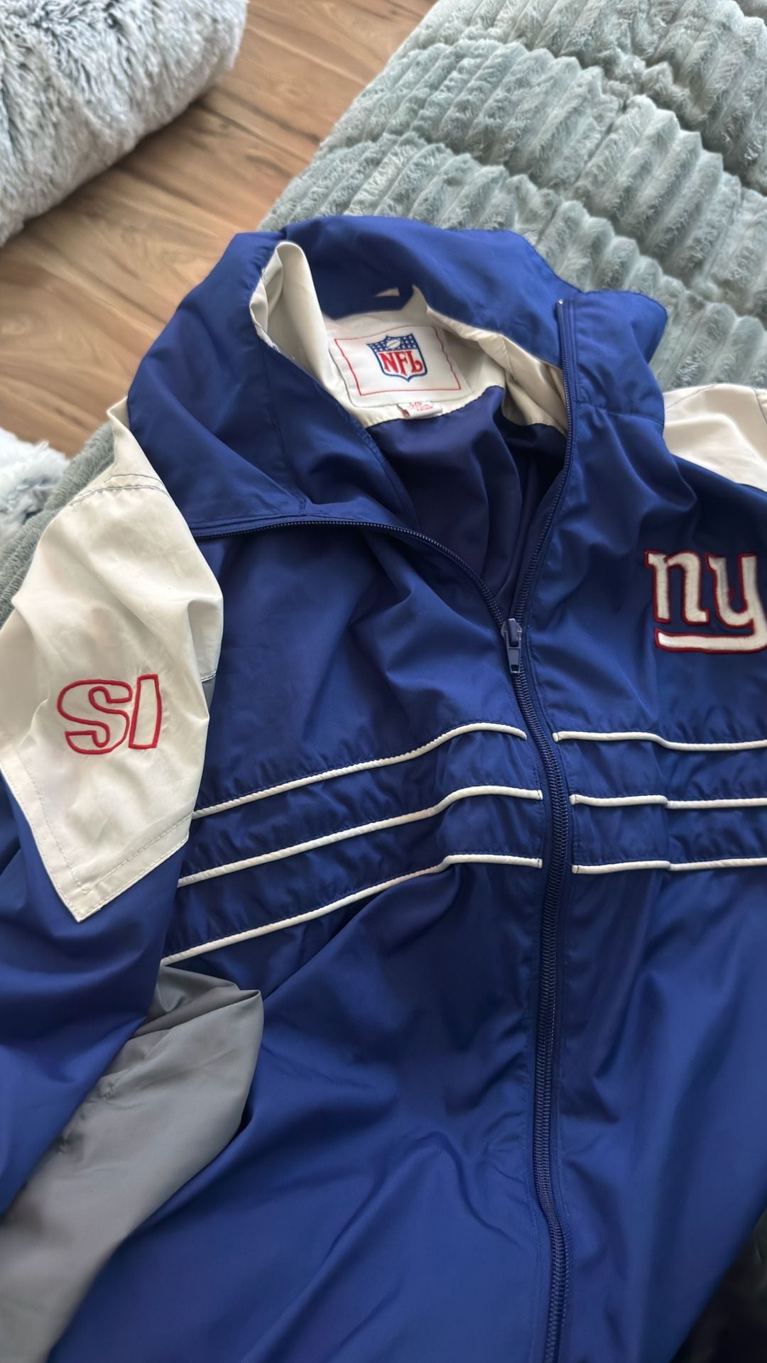Mens Vintage NFL New York Giants Sports Illustrated Windbreaker 3