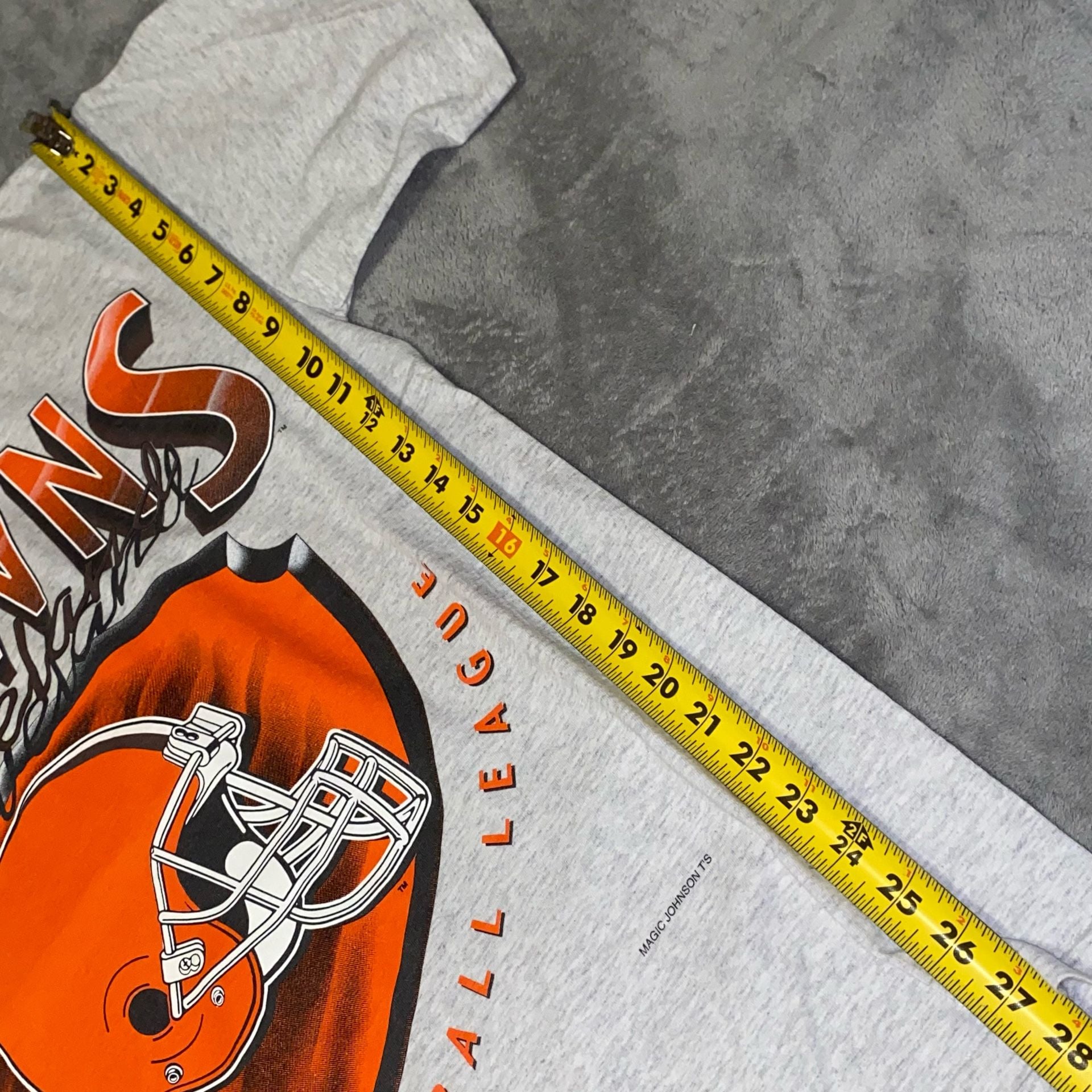 Magic Johnson T's Cleveland Browns T-Shirt Large Gray Vintage 1994 NFL 5
