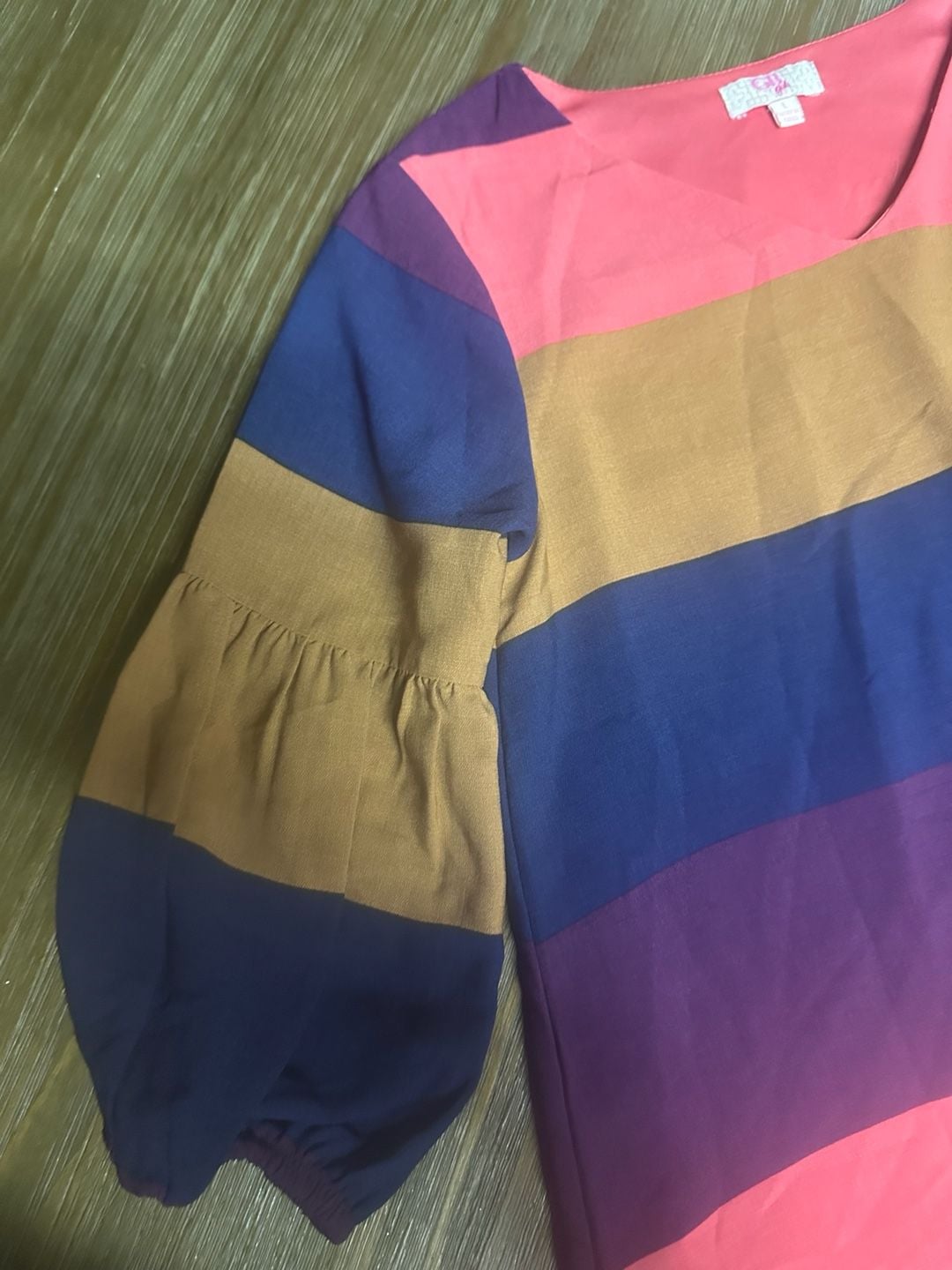 Girls striped flowy dress GB Girls L (10-12) 4