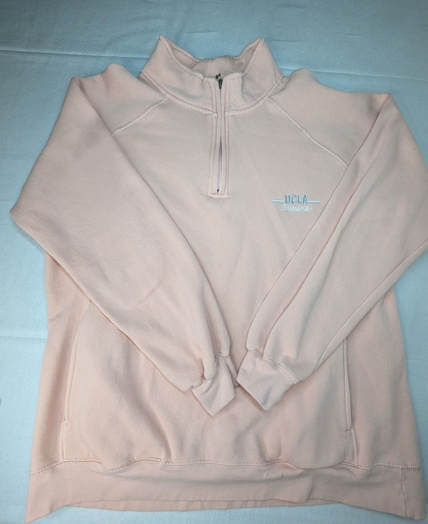 OURAY UCLA Bruins Quarter Zip Sweatshirt Size XL Pink Embroidered Logo 2