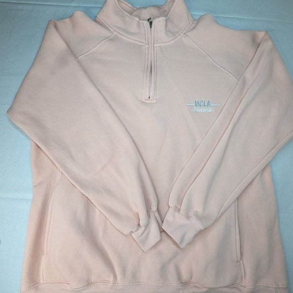 OURAY UCLA Bruins Quarter Zip Sweatshirt Size XL Pink Embroidered Logo