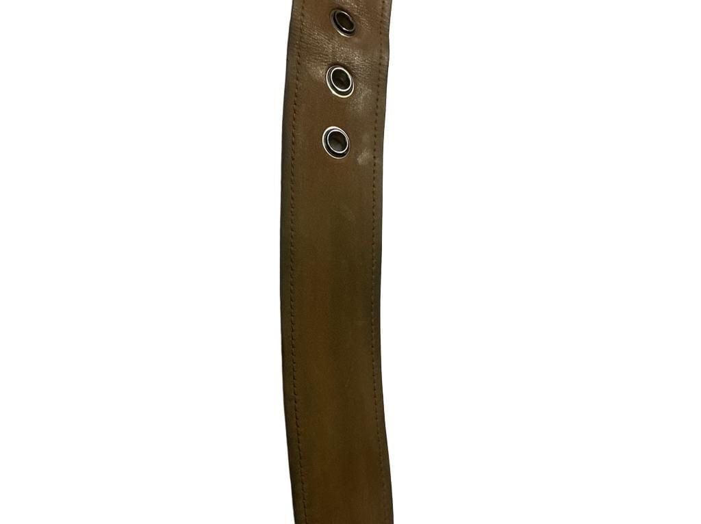 Authentic Prada Leather Belt Size 85 34 Tan Brown 7