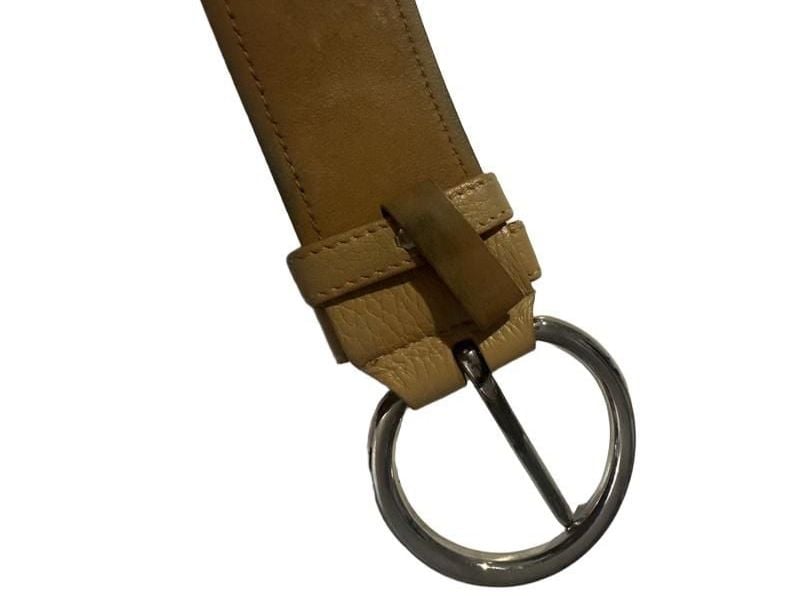 Authentic Prada Leather Belt Size 85 34 Tan Brown 9