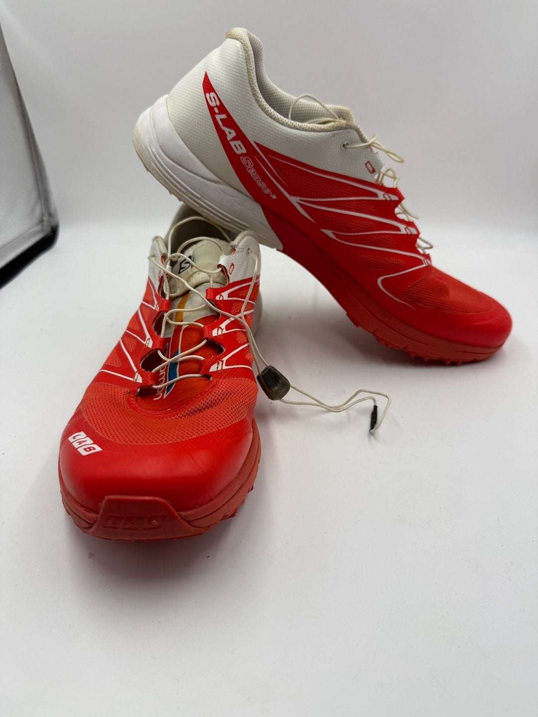 Salomon S-Lab Sense 3 Size 11.5 Red White Running Shoes 2