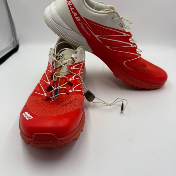 Salomon S-Lab Sense 3 Size 11.5 Red White Running Shoes