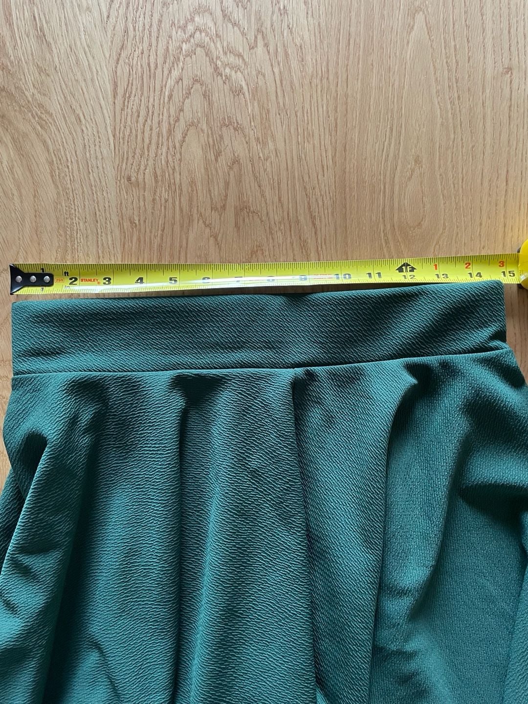 Urban CoCo Skater Skirt Green Pleated Mini A-Line, Size L 7