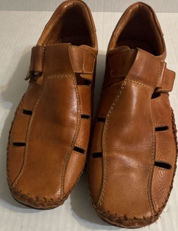 Pikolinos Tarifa Leather Fisherman Sandals Brown Size 43 3