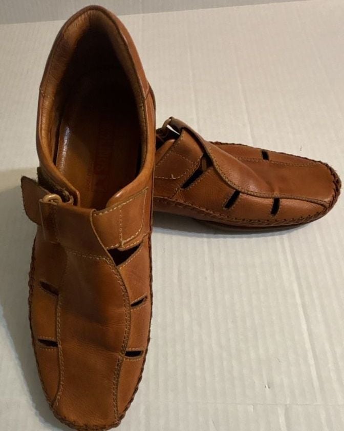 Pikolinos Tarifa Leather Fisherman Sandals Brown Size 43 6