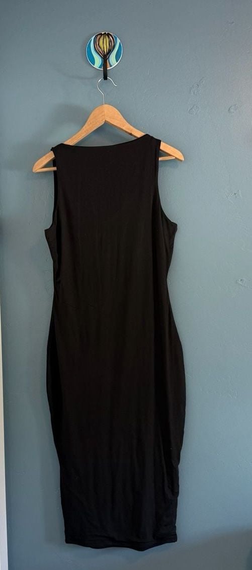 Naked Wardrobe Midi Dress Size 1X Black Tank Dress 3