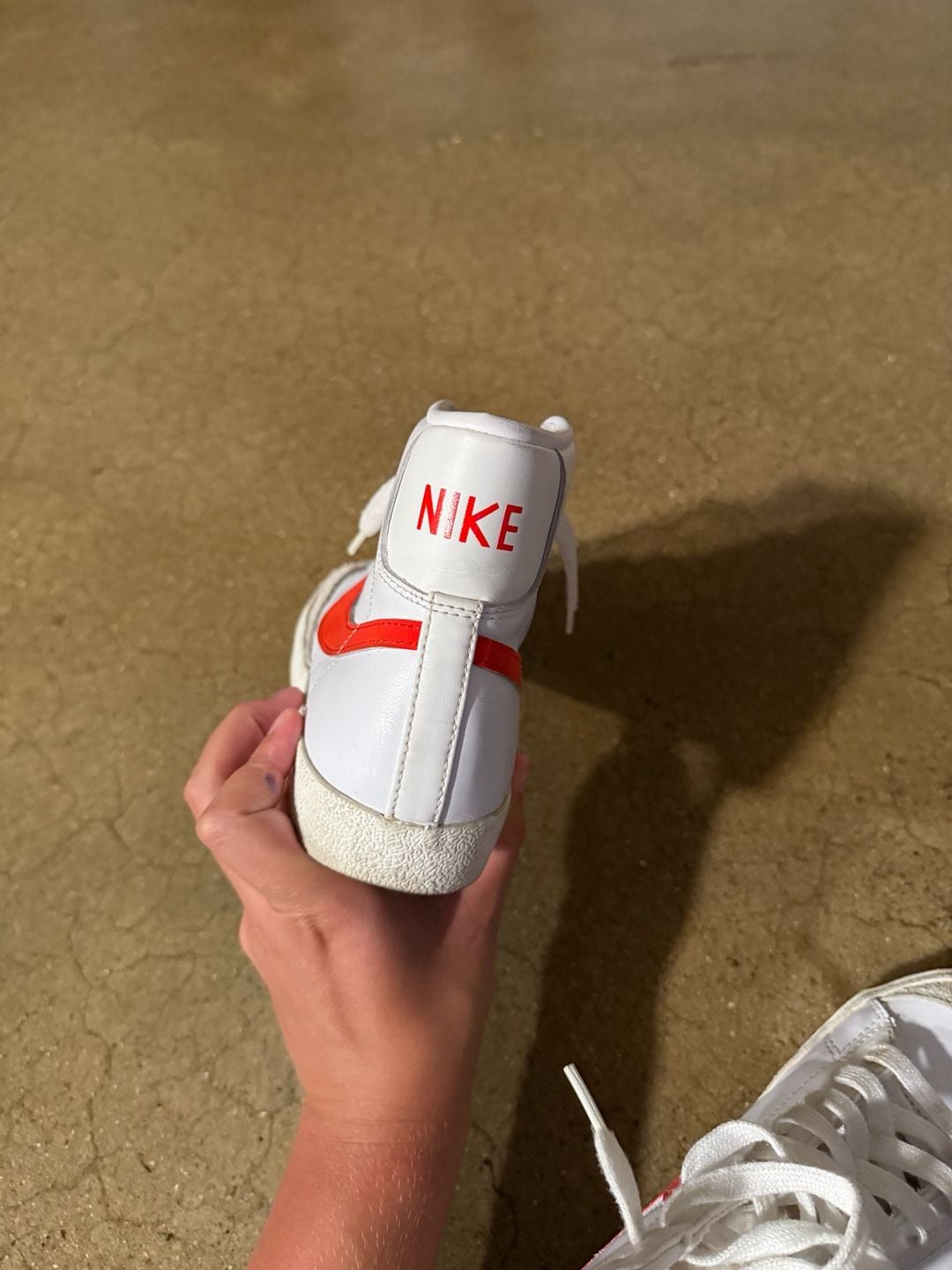 Nike Blazer Mid '77 Vintage White Red Leather Sneakers 4