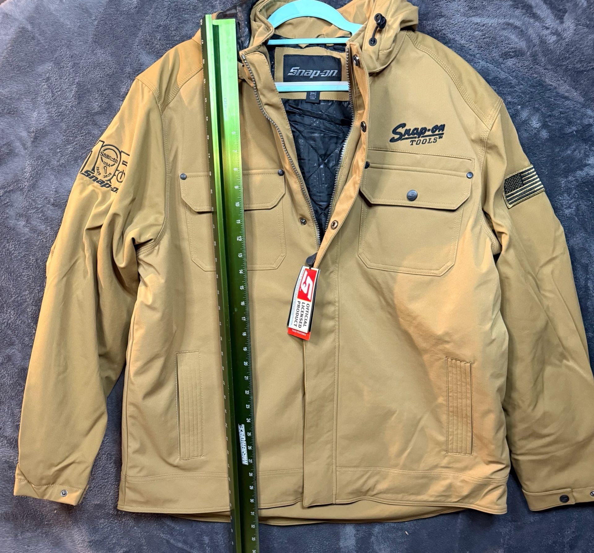 Snap-on Legend Hooded Jacket Size 2XL 105th Anniversary Gold New With Tags 10