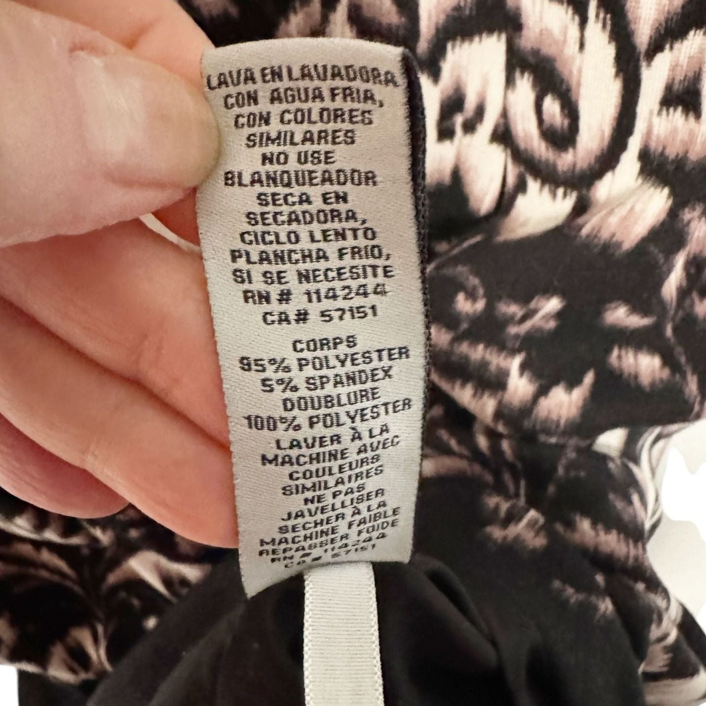 Eliza J Floral Knit Size 6 Black Cream Fit Flare Dress SZ 6 8