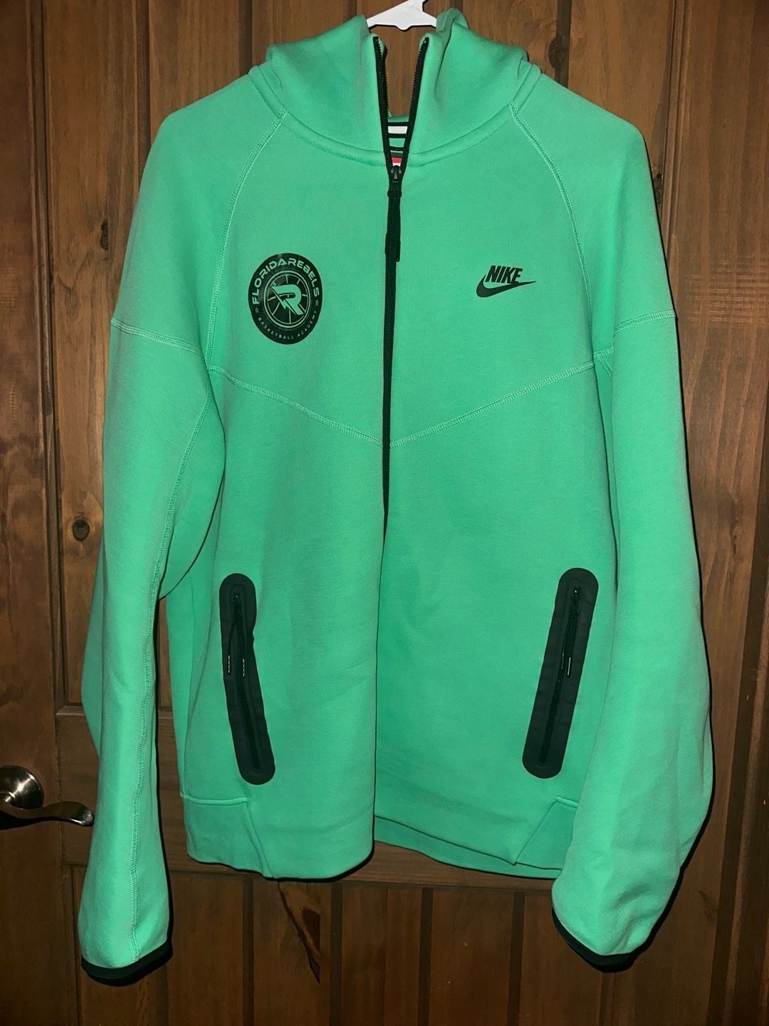Nike Tech Fleece Full Zip Hoodie Size L Spring Green Florida Rebels 2