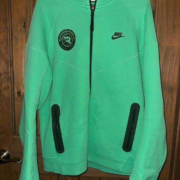Nike Tech Fleece Full Zip Hoodie Size L Spring Green Florida Rebels