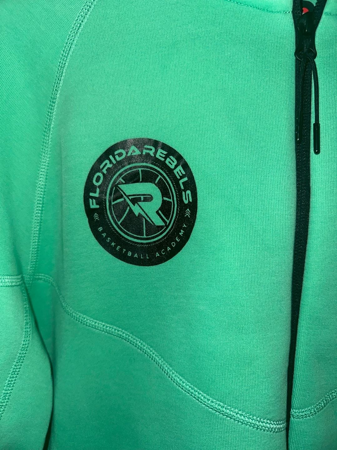 Nike Tech Fleece Full Zip Hoodie Size L Spring Green Florida Rebels 3