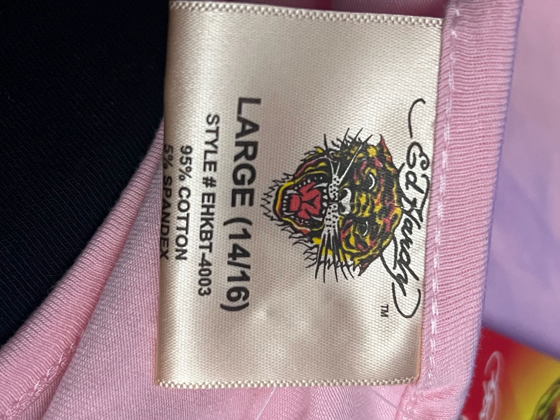 Ed Hardy New York City Long Sleeve Top Large Pink 6