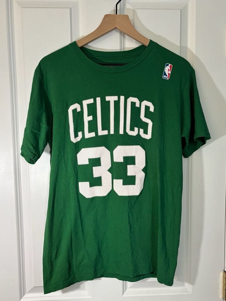 Adidas Boston Celtics Larry Bird 33 T-Shirt Size M Green Like New! 2