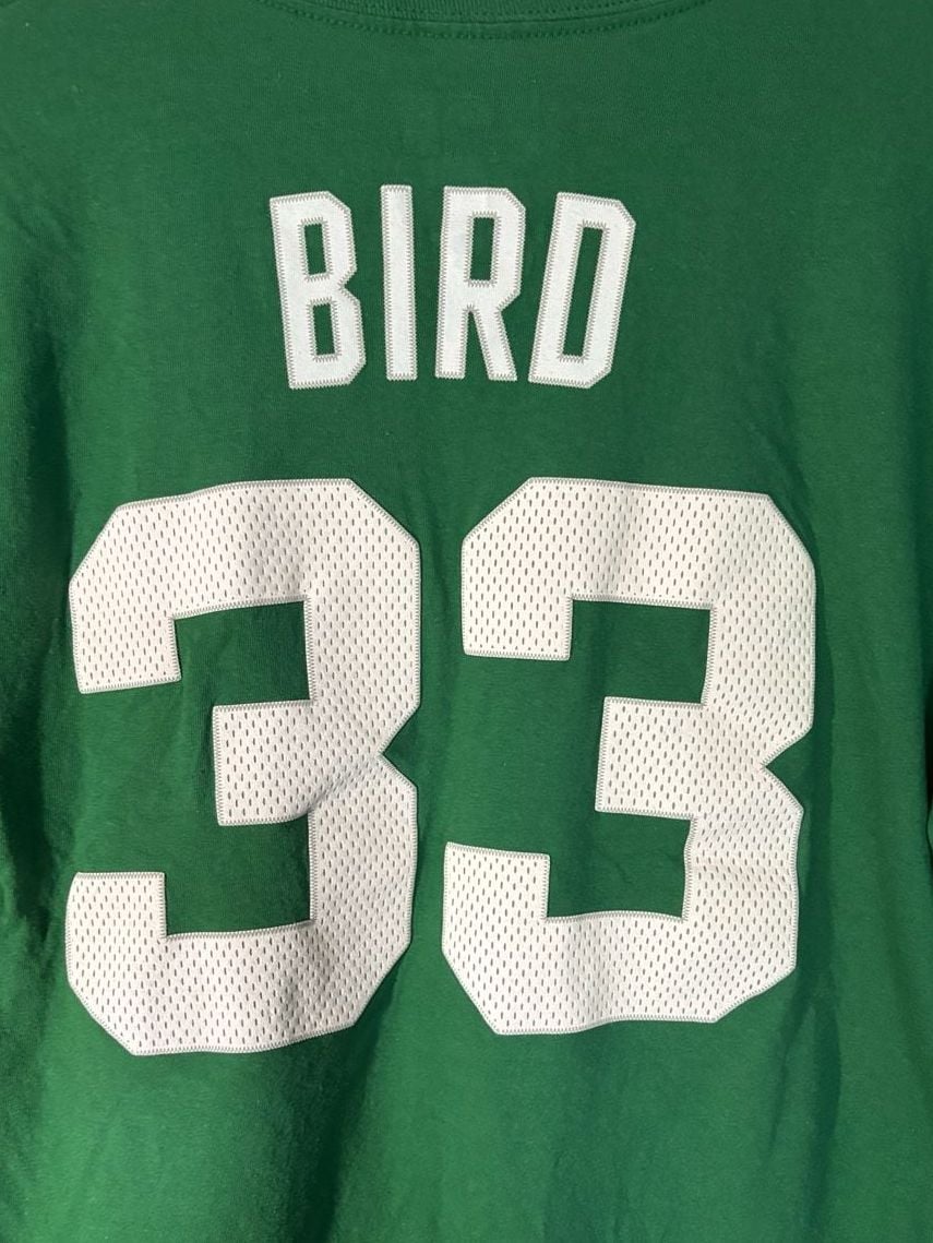 Adidas Boston Celtics Larry Bird 33 T-Shirt Size M Green Like New! 4