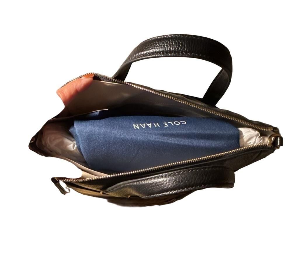 Cole Haan Essential Convertible Backpack Black Leather 4