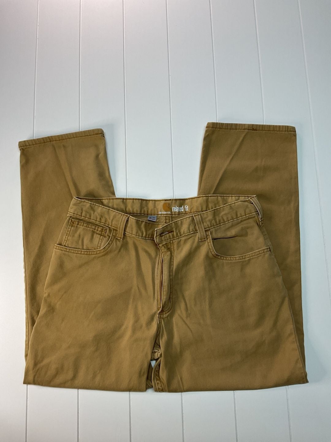 Carhartt 102517 Rugged Flex Pant Size 36x30 Brown Canvas Relaxed Fit 2