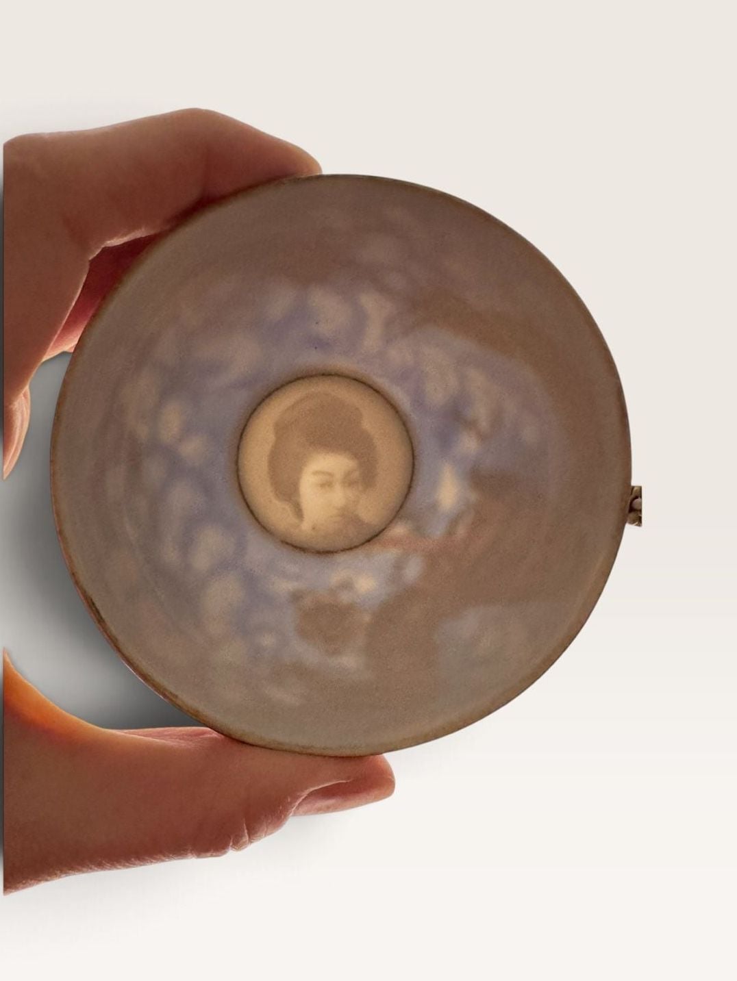 Vintage Japanese Moriage Dragonware Blue Lithophane Geisha Teacup and Saucer Set 8