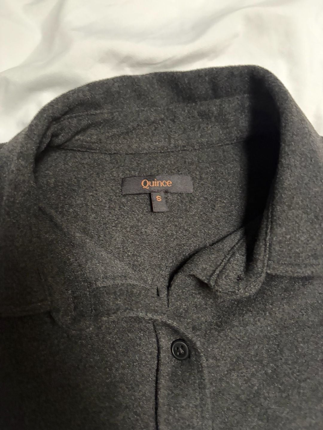 Quince Stretch Sweater Fleece Shirt Dress Size S Black 4