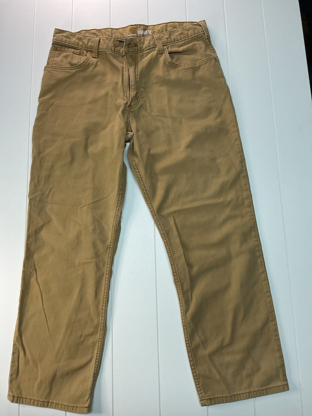 Carhartt 102517 Rugged Flex Pant Size 36x30 Brown Canvas Relaxed Fit 4