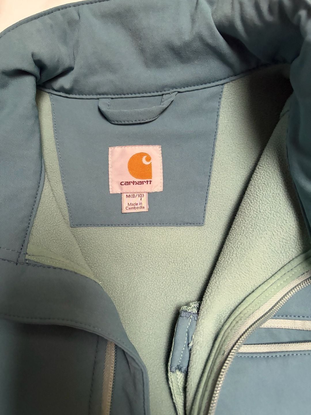 Carhartt Crowley Soft Shell Jacket Size M (8/10) Blue Fleece Lined 4