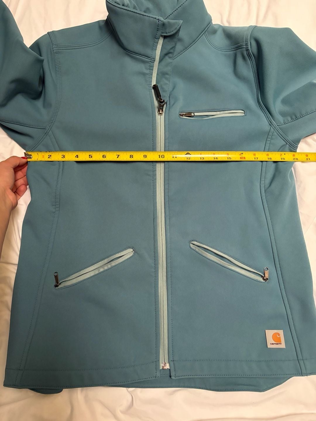 Carhartt Crowley Soft Shell Jacket Size M (8/10) Blue Fleece Lined 6